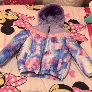 Colorful Tie-Dye Puffer Jacket